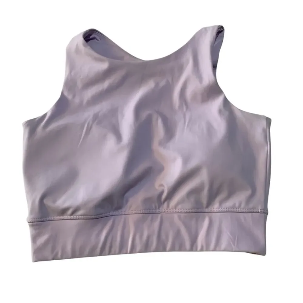The Barbell Cartel women's size medium Lavender Crop Top purple sports bra lifti